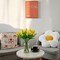Artificial Tulips 20 Stems Yellow PU Faux Flowers for Thanksgiving and Christmas (Yellow) 8"D x 14"W x 6"H